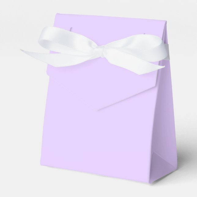 Plain Lilac Background Favor Boxes (Front Side)