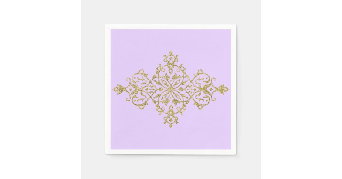 Plain Lilac Background Napkin Zazzle Com