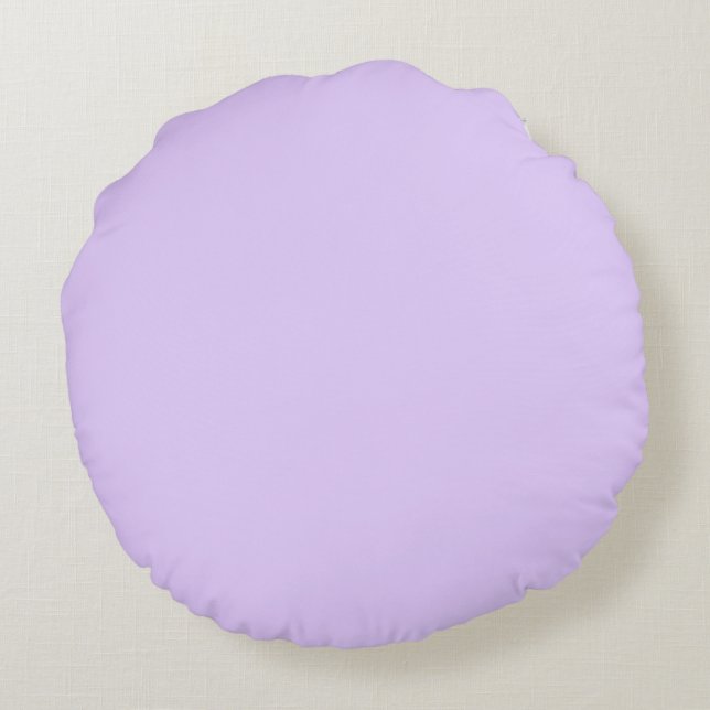 Plain Lilac Background Round Pillow (Back)