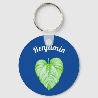 Plain lovely leaflet keychain