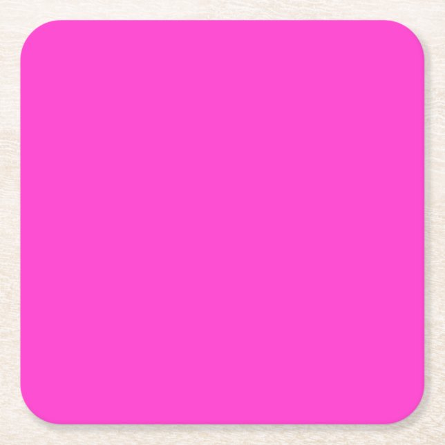 Plain Magenta coaster square (Front)