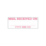 [ Thumbnail: Plain "Mail Received On" Rubber Stamp ]