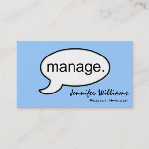 Plain Manager Management Modern Business Card