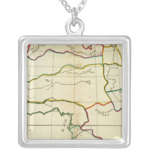 Plain map Africa Silver Plated Necklace