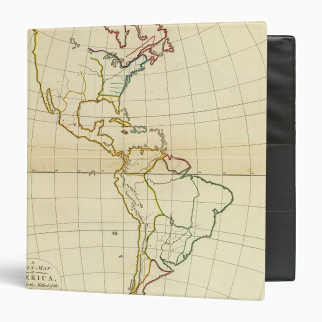 Plain map America 3 Ring Binder (Front/Inside)