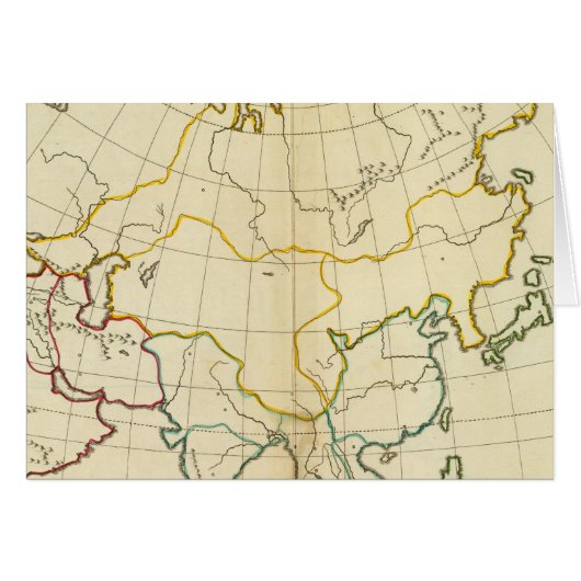 Plain map Asia Cards (Front Horizontal)