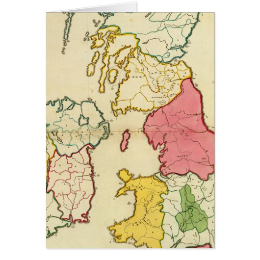 Plain map British Islands Cards (Front)