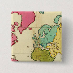 Plain map World Pinback Button