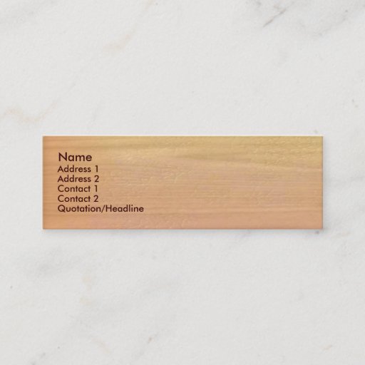 Customizable Plain Maple Wood Business Card