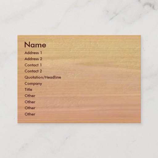 Customizable Plain Maple Wood Business Card