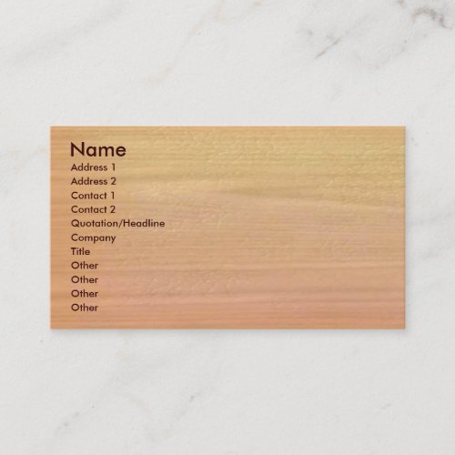 Plain Maple Wood Business Card