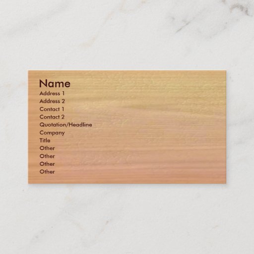 Customizable Plain Maple Wood Business Card