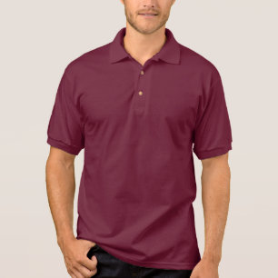Plain Maroon Men's Gildan Jersey Polo Shirt