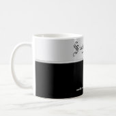 Plain masculine silver black professional coffee mug (Left)