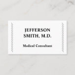 [ Thumbnail: Plain Medical Consultant Business Card ]