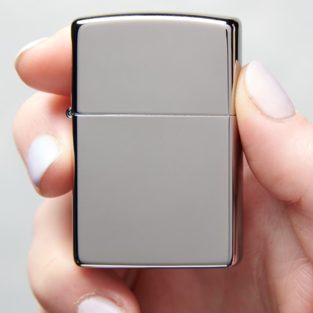 Plain Metallic High Polish Chrome Zippo Lighter (In Hand)