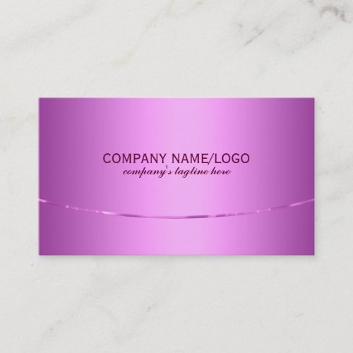 Plain Metallic Pink Brushed Aluminum Look Business Card