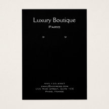 Plain Minimal Black Jewelry Earring Display