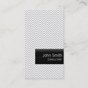 Plain Minimal Chevron Consultant Business Card