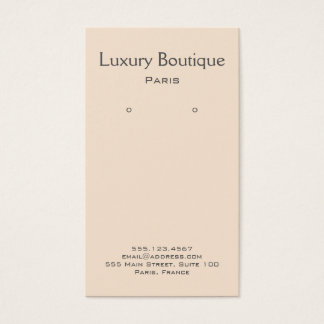 Plain Minimal Cream Jewelry Earring Display