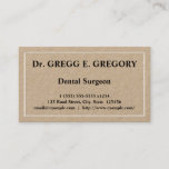 [ Thumbnail: Plain & Minimal Dental Surgeon Business Card ]