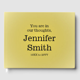 Plain, Minimal Funeral/Memorial Guestbook