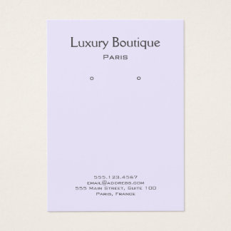 Plain Minimal pale lilac Jewelry Earring Display