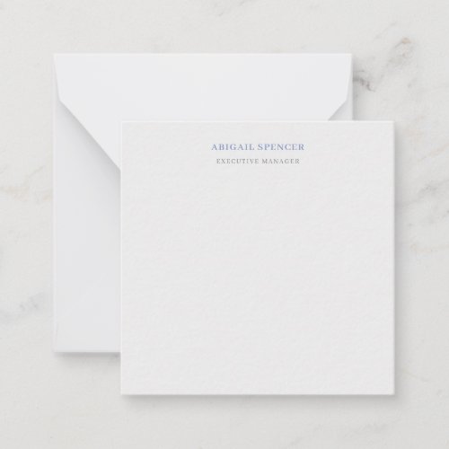 Plain Minimal Professional  Note Card
