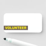 [ Thumbnail: Plain, Minimal "Volunteer" Name Tag ]