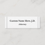 [ Thumbnail: Plain & Minimalist Attorney Business Card ]