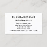 [ Thumbnail: Plain, Minimalist & Basic Business Card ]