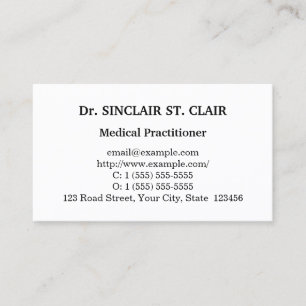 Plain, Minimalist & Basic Business Card