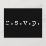 [ Thumbnail: Plain, Minimalist & Basic "R.S.V.P." Postcard ]