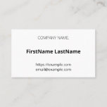 [ Thumbnail: Plain, Minimalist Business Card ]