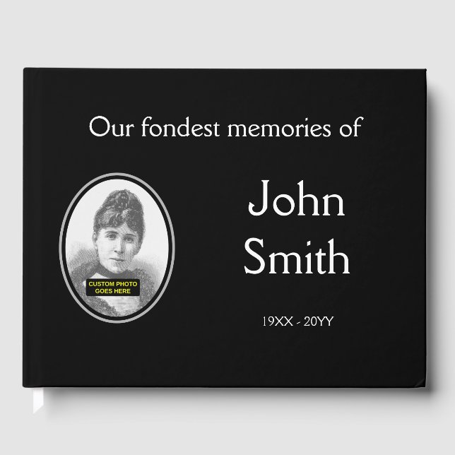 Plain, Minimalist Funeral/Memorial Guestbook (Front)