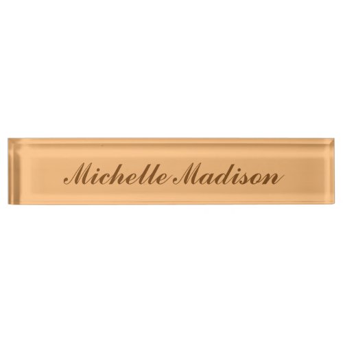 Plain Minimalist Modern Calligraphy  Desk Name Plate