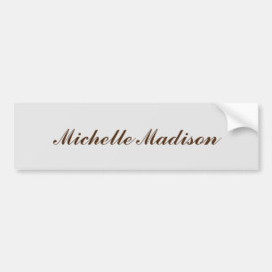 Plain Minimalist Modern Handwriting Calligraphy Bumper Sticker