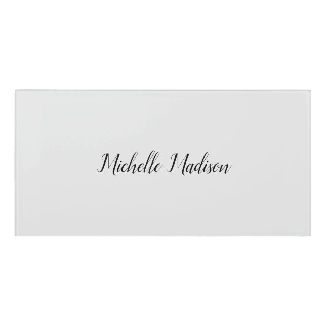 Plain Minimalist Modern Handwriting Calligraphy Door Sign (Classic Front)