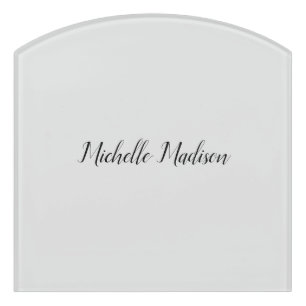 Plain Minimalist Modern Handwriting Calligraphy Door Sign