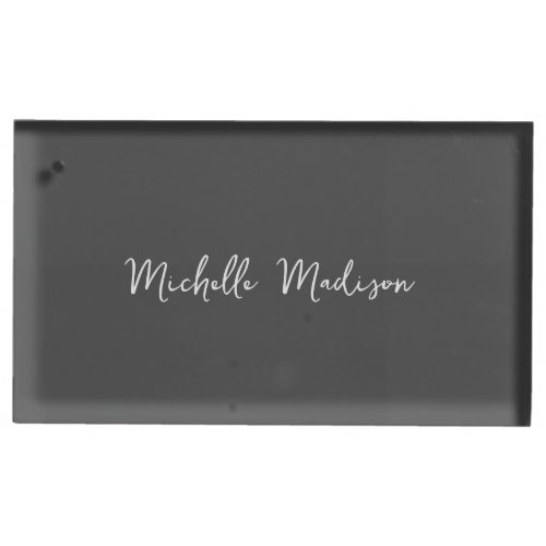 Plain Minimalist Modern Handwriting Calligraphy Place Card Holder