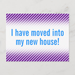 Plain & Minimalist New Home Postcard