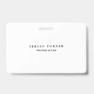 Plain Minimalist Professional Attorney at Law Badge