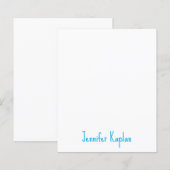 Plain Minimalist Professional Casual Handwriting (Front/Back)