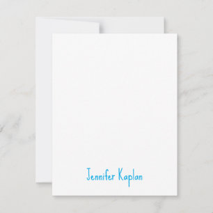 Plain Minimalist Professional Casual Handwriting Note Card