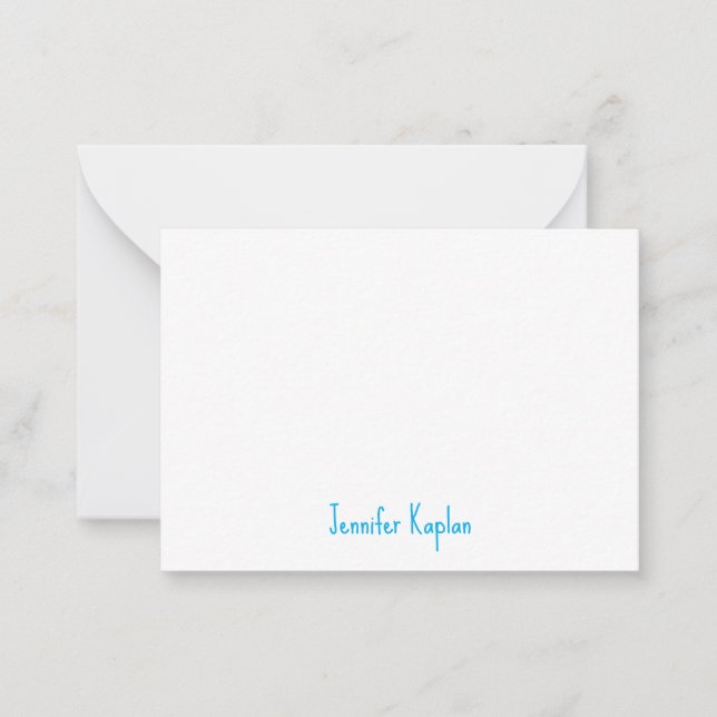 Plain Minimalist Professional Casual Handwriting Note Card (Front)
