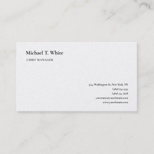 Plain Minimalist Professional Classical Pearl Business Card