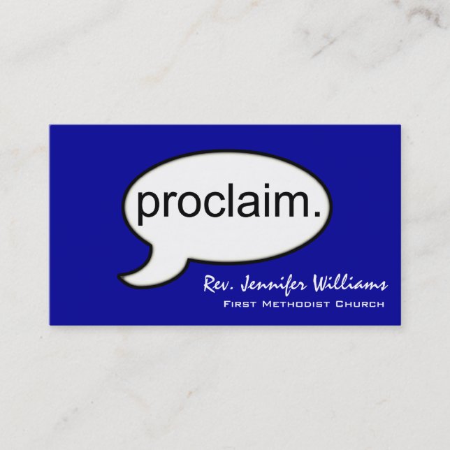 Plain Minister Preacher Modern Business Card (Front)