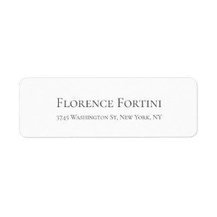 Plain Modern Black & White Minimalist Simple Label