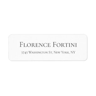 Plain Modern Black & White Minimalist Simple Label