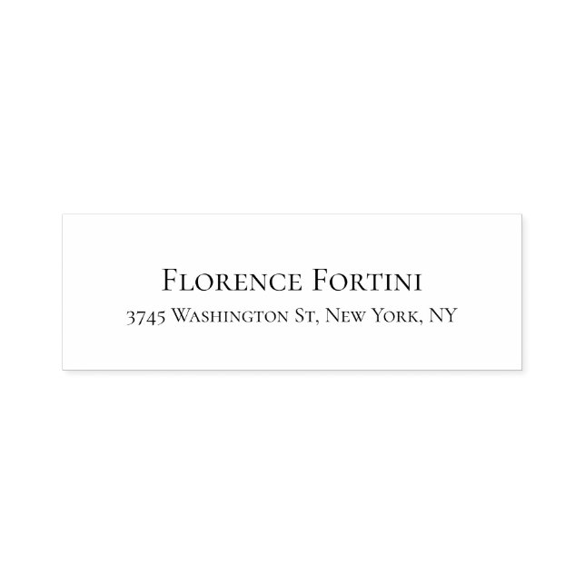 Plain Modern Black & White Minimalist Simple Self-inking Stamp (Design)